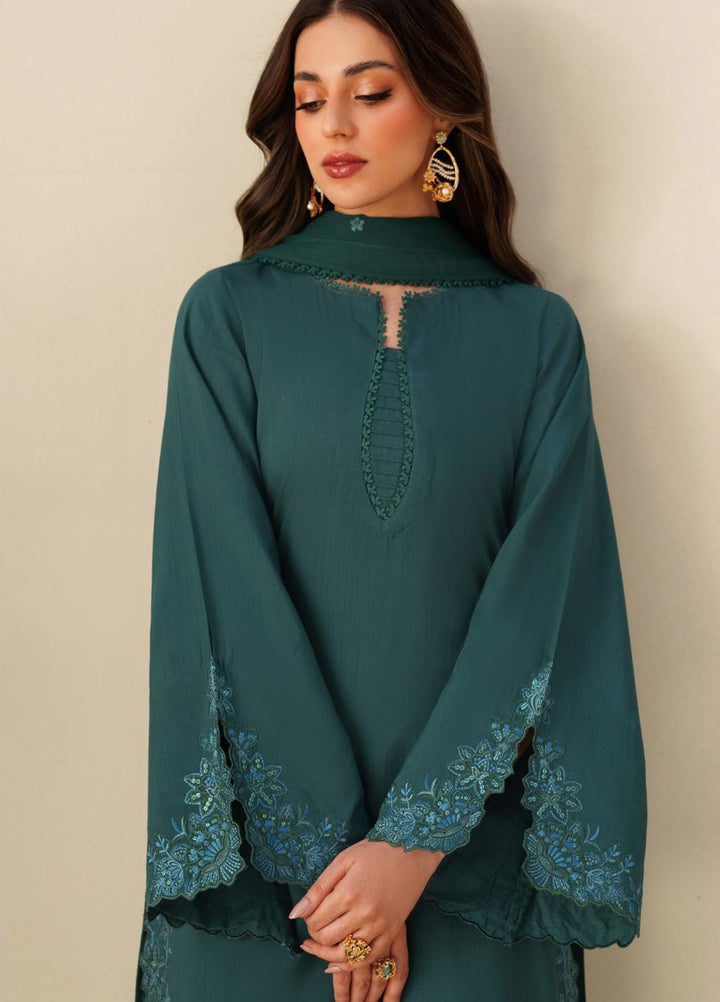 Tabeer by Zarif Unstitched Silk Embroidered 3 Piece Suit ZR26UT ZE-TS-07 SAWERA - Winter Collection