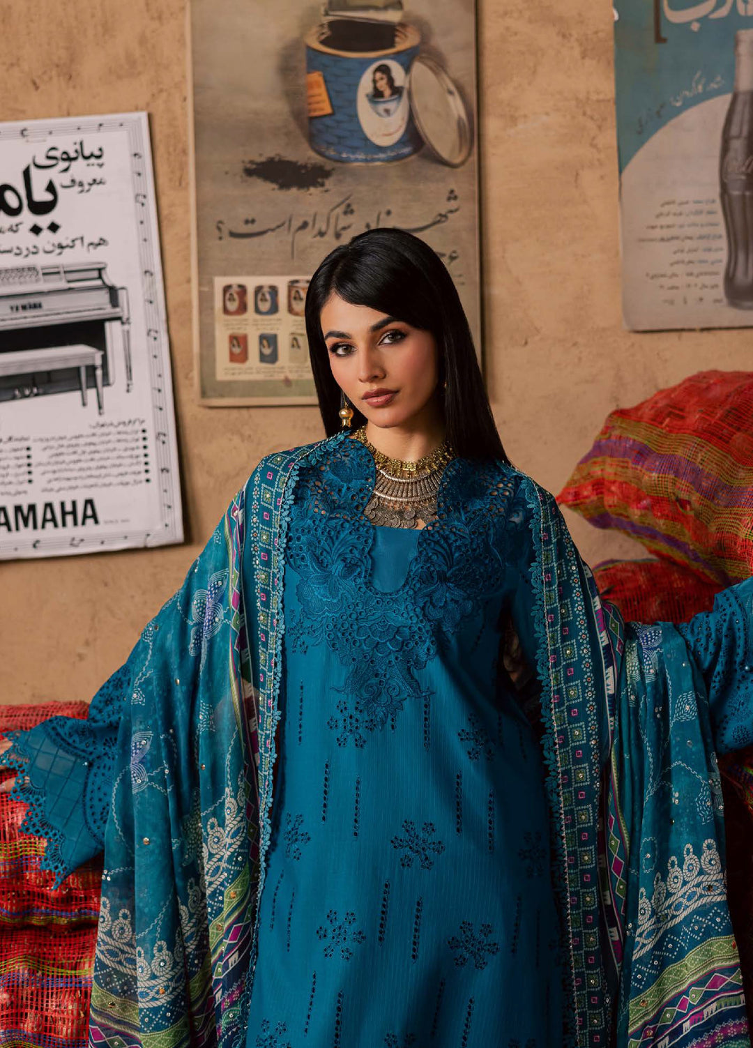 Bazar by Nureh Unstitched Embroidered Chikankari Lawn 3 Piece Suit NU26UBL NE-242 - Festive Collection