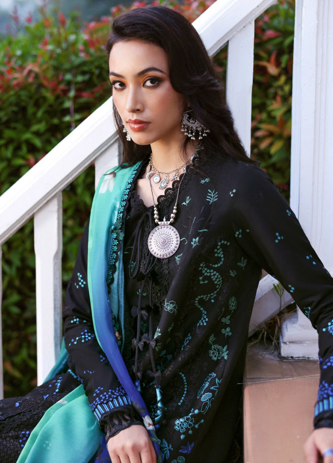 Lilas by Republic WomensWear Unstitched Embroidered Lawn 3 Piece Suit RW26ULL D-7B - Eid Collection