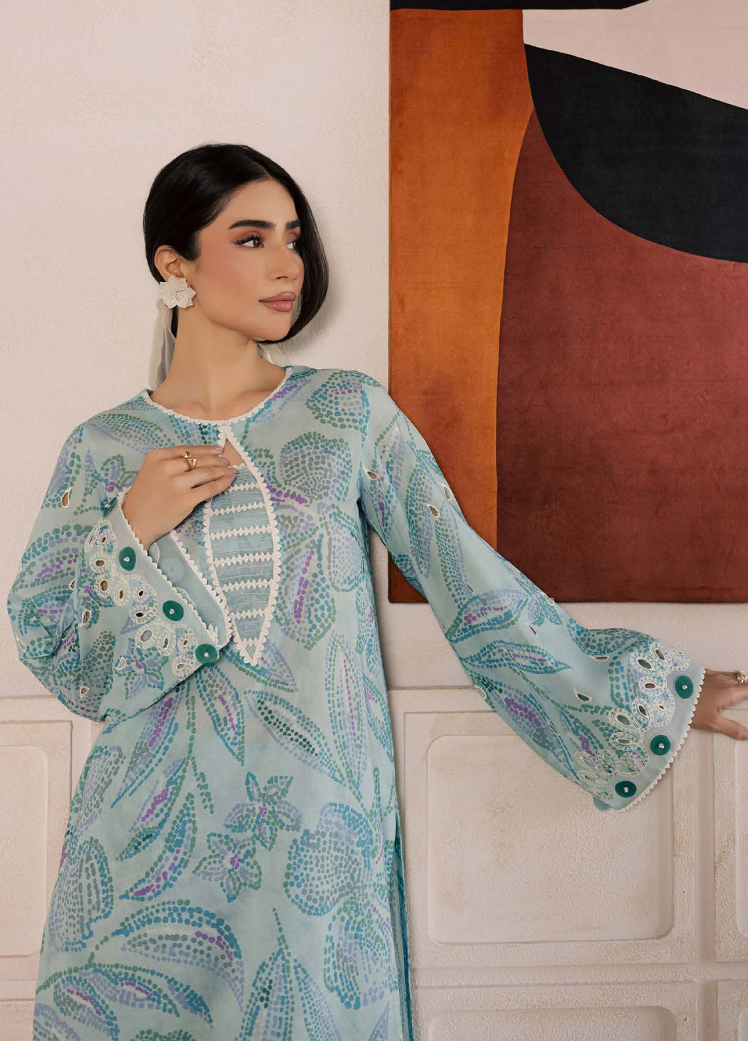 Ballerina by Nureh Unstitched Chikankari Embroidered Lawn 2 Piece Suit NU26UBCL NU2-204 - Summer Collection