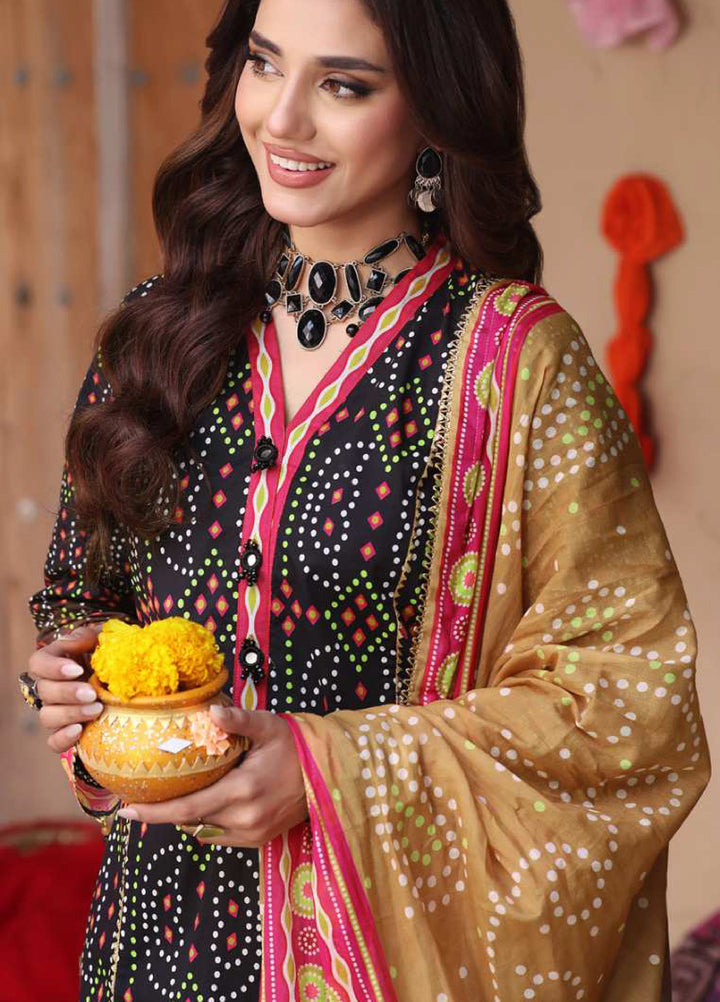 Heritage Series by AL Zohaib Unstitched Printed Chunri Lawn 3 Piece Suit AZ26UCH D-2 - Festive Collection