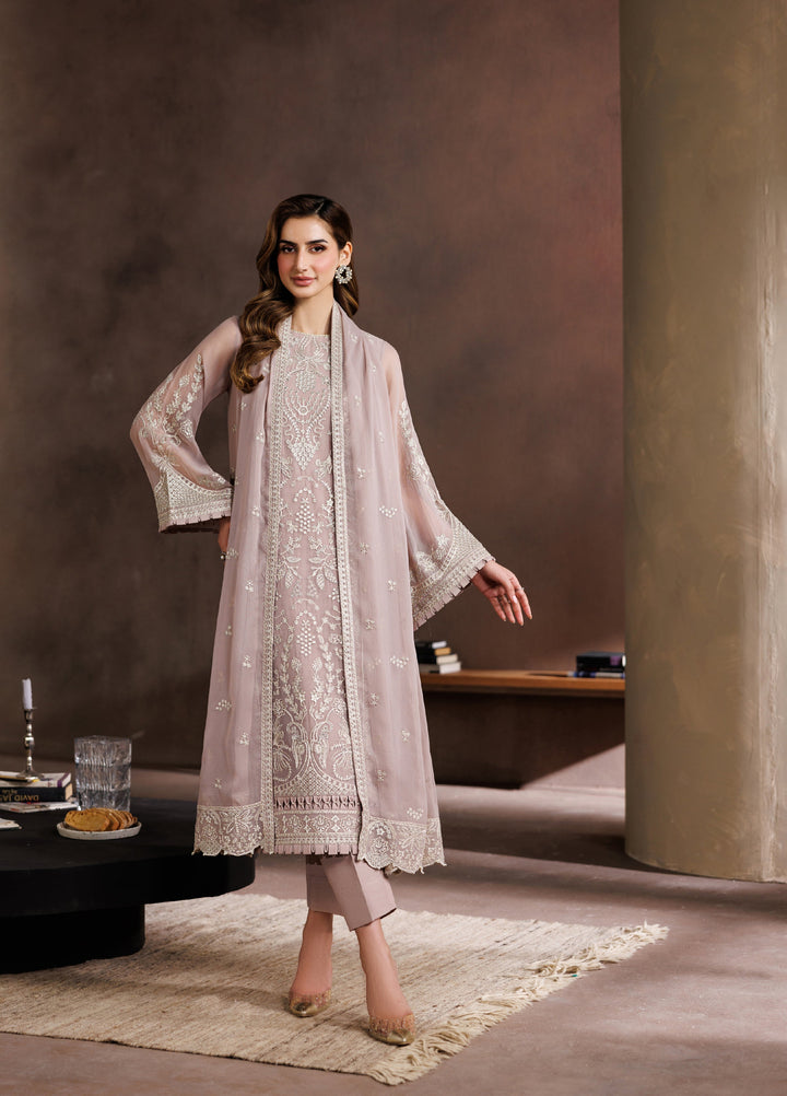 Zaryah by Zarif Unstitched Embroidered Chiffon 3 Piece Suit ZR26UZF ZF-ZYR-SUNEHRI-08 - Festive Collection