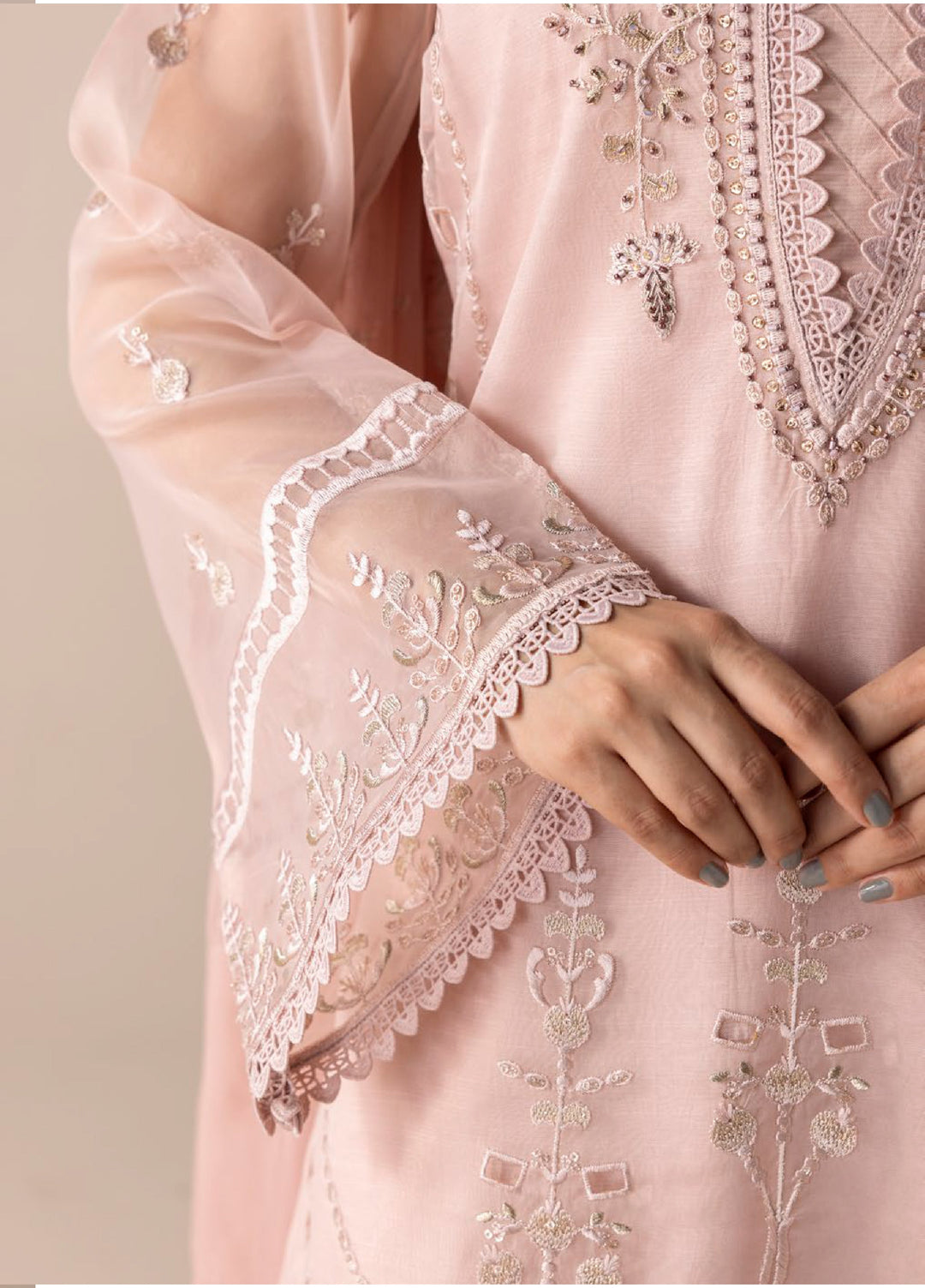 Aura by Zebtan RTW Embroidered Organza 3 Piece Suit ZB26UAL A-03 - Festive Collection