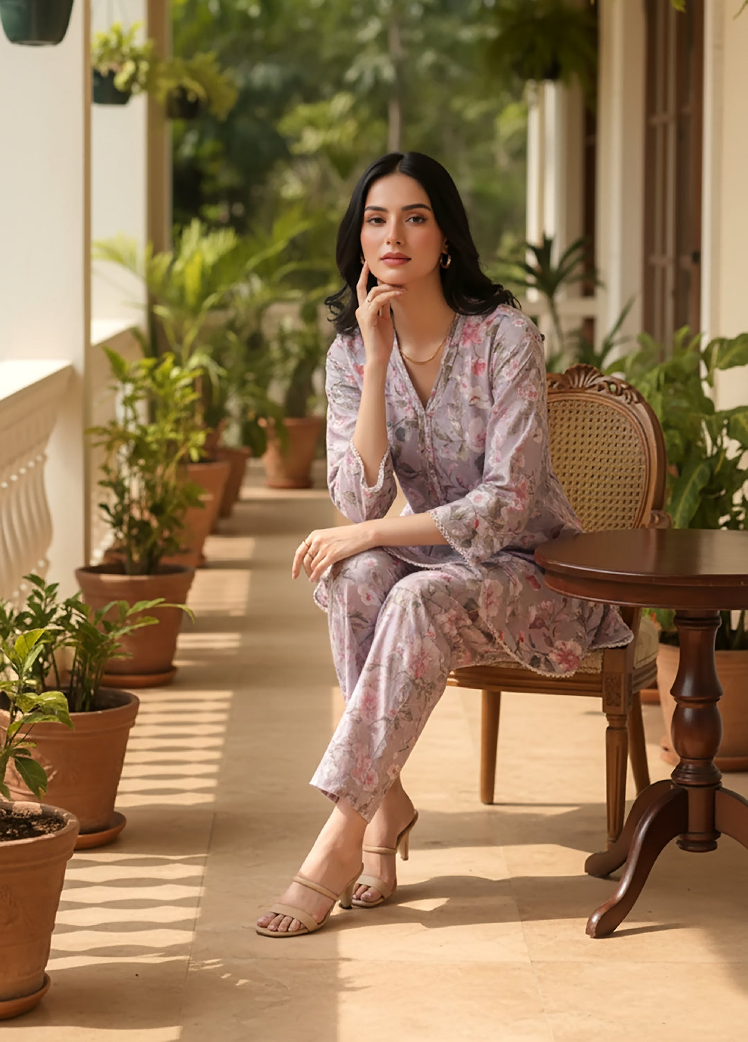 Lakhany Women Co Ord Pret Printed Cambric 2 Piece LG-RL-0063 - Winter Collection