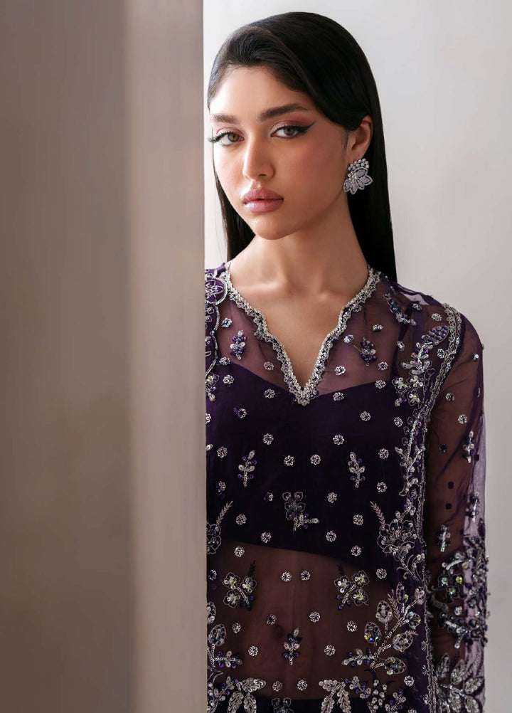 Starlet Jewels by Emaan Adeel Unstitched Embroidered Organza 3 Piece Suit EA26USF Tourmaline - Festive Collection