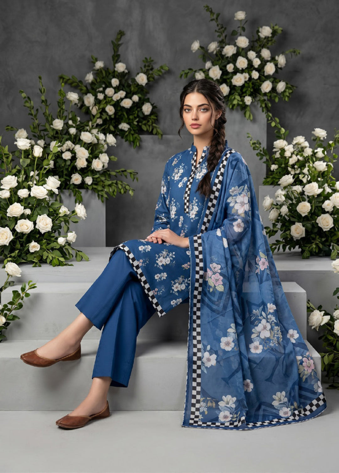 Salina Dobby by Regalia Textiles Unstitched Printed Lawn 3 Piece Suit RG26UPS D-04 - Casual Collection