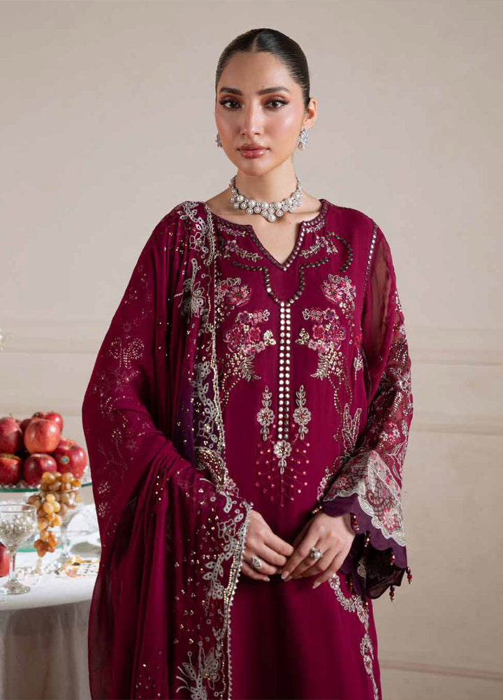 Amaya by Nureh Unstitched Embroidered Chiffon 4 Piece Suit NU26UCA AM-40 - Festive Collection