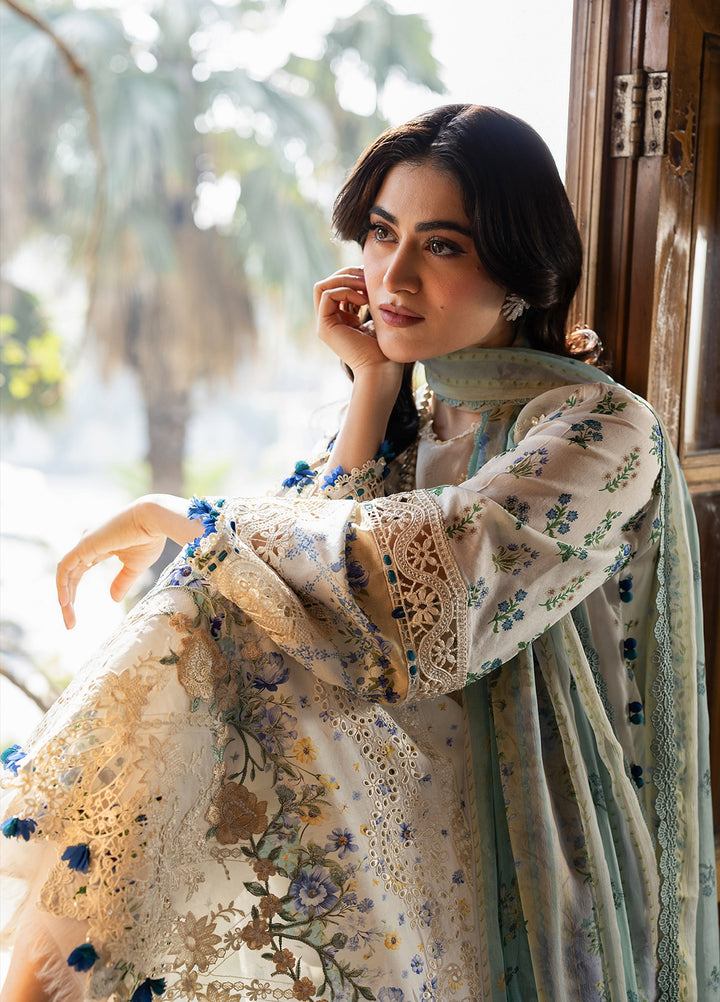 Elaf Premium Chikankari Unstitched Printed Lawn 3 Piece Suit EL26UPC ERC-1A SAHIL - Summer Collection