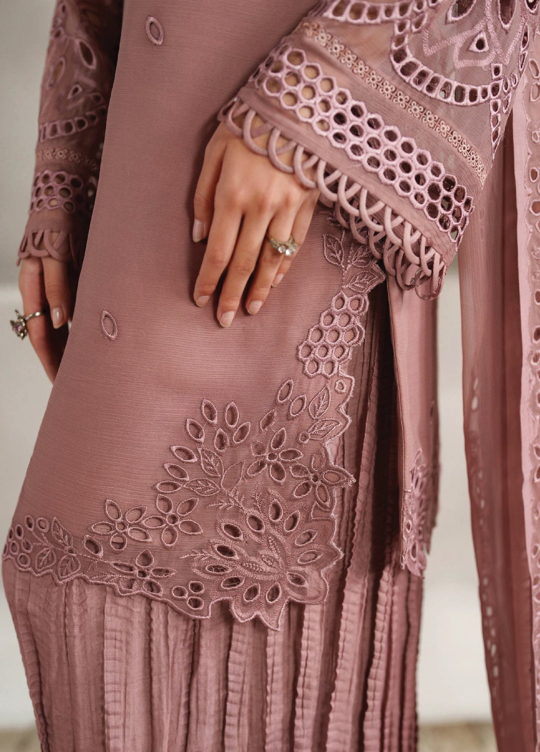 Muse Thread by Zarif Unstitched Chiffon Embroidered Suits 3 Piece ZRF25MT 02 AYLA - Festive Collection