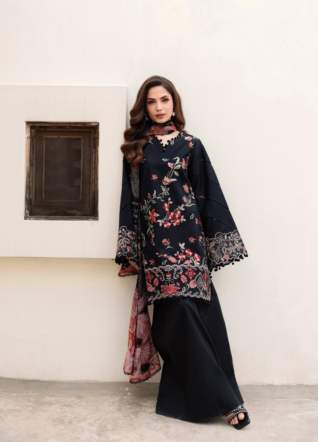 Zync by Florent Unstitched Embroidered Lawn 3 Piece Suit FL26ULZ FZ-1B - Lawn Collection
