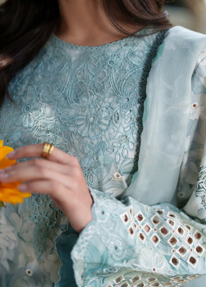 Summer Lines Printkari by Neeshay Unstitched Embroidered Lawn 3 Piece Suit NSH26SLP D-6 Calixa - Summer Collection