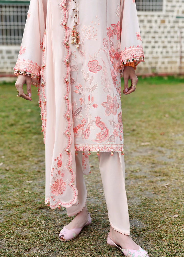 Zaha By Khadijah Shah Embroidered Lawn Suits Unstitched 3 Piece ZL25NL D-13 B Zania - Summer Collection