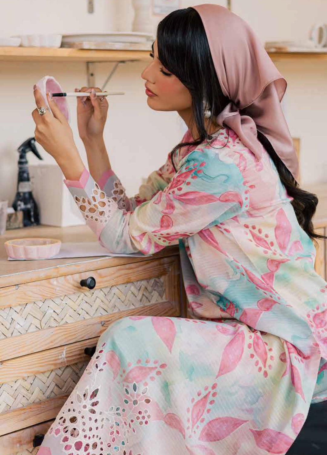 Ballerina by Nureh Unstitched Printed Chikankari Lawn 2 Piece Suit NU26UBL NU2-194 - Summer Collection