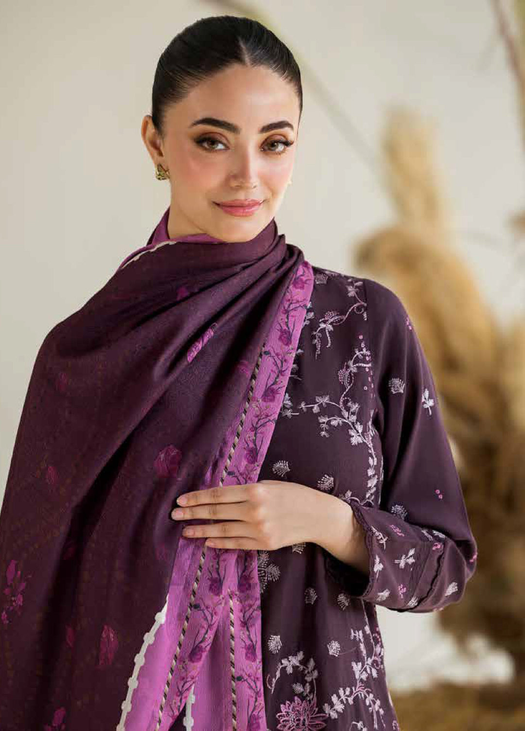 Sobia Nazir Winter Embroidered Karandi Suits 3 Piece SN25WU D-02 B - Winter Collection