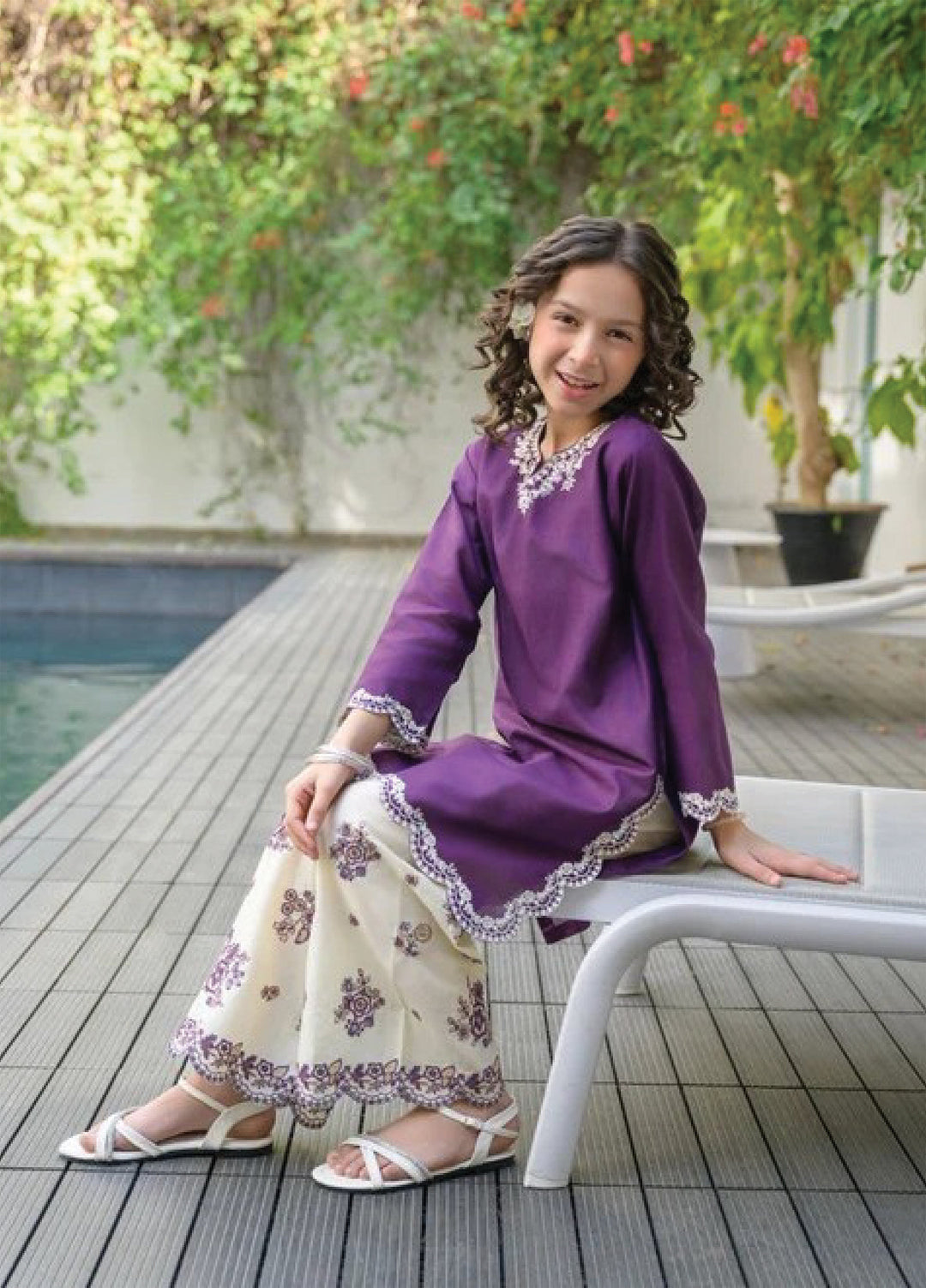 Fresh Birds Kids RTW Embroidered Lawn 2 Piece Suit Elan-FB-10 - Casual Collection