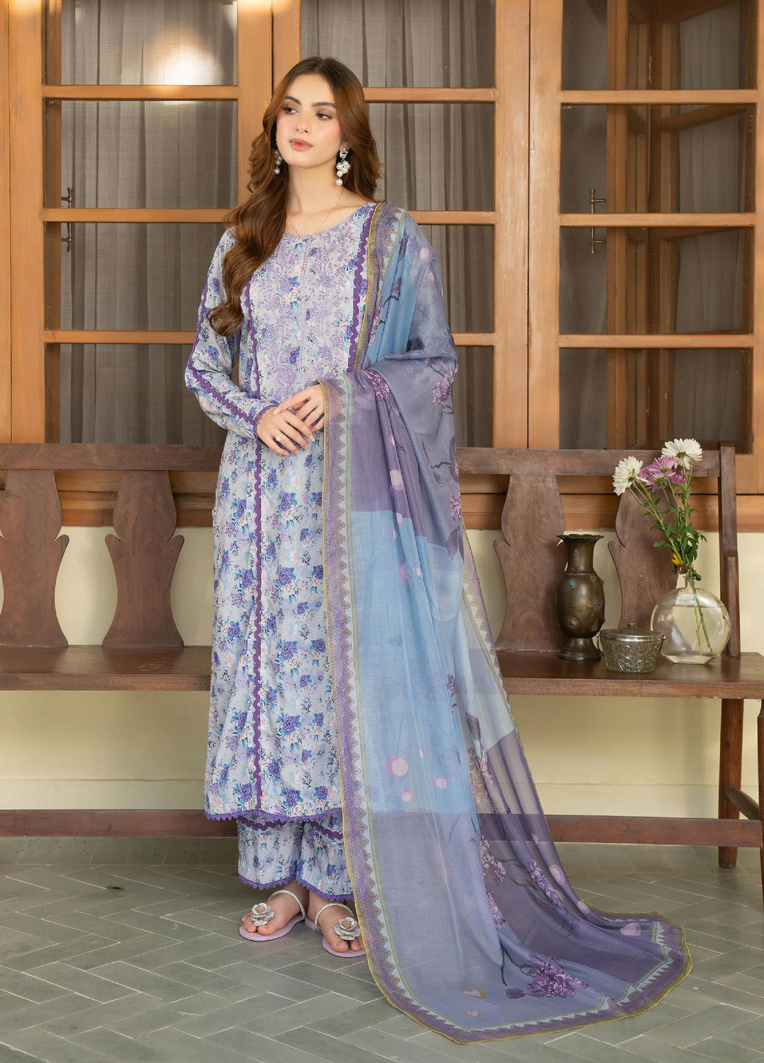 Mah e Noor Intermix by Panache 3 Piece Raw silk Lavinea - Winter Collection