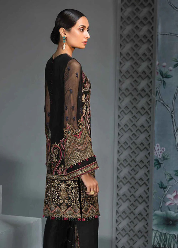 Jazmin Unstitched Embroidered Chiffon 3 Piece Suit 07-Reine De Nuit Festive Collection