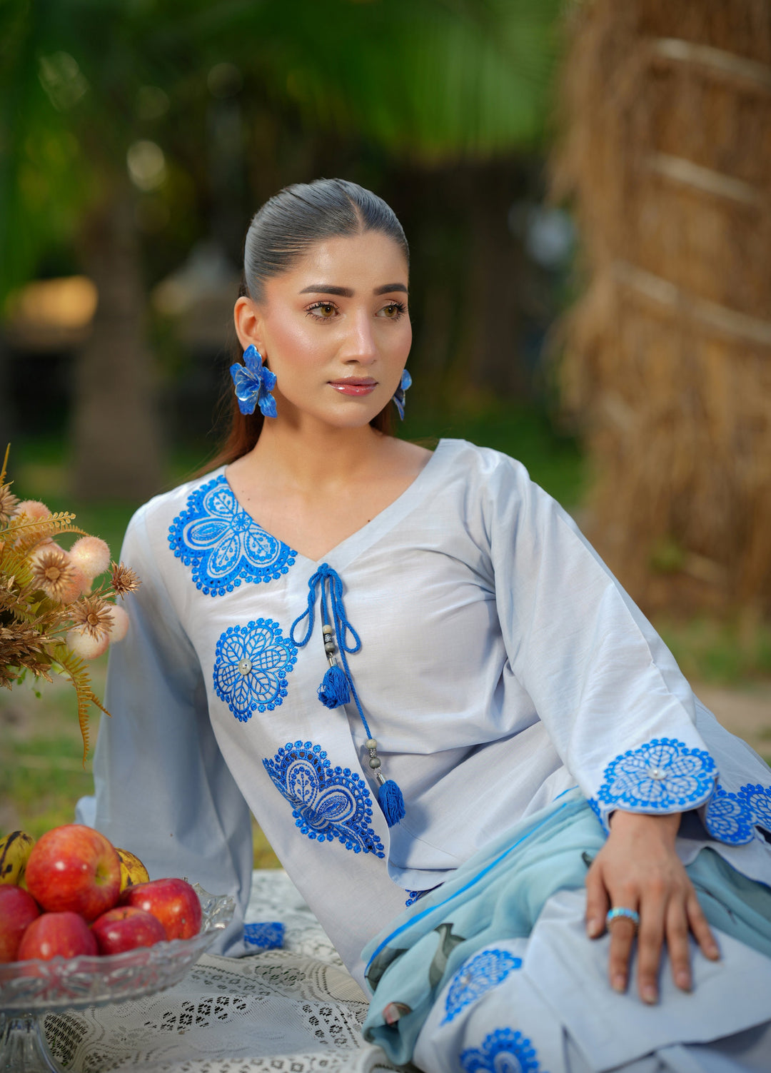 Daily Luxe by Huma Gul Unstitched Printed Lawn 3 Piece Suit RAMEENHG-1106 - Casual Collection
