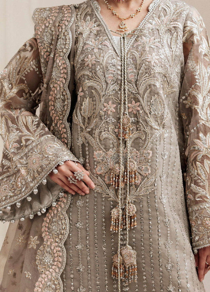 Aik Shaam by AIK Atelier Unstitched Organza Embroidered 3 Piece Suit AIK26US D-02 - Wedding Collection
