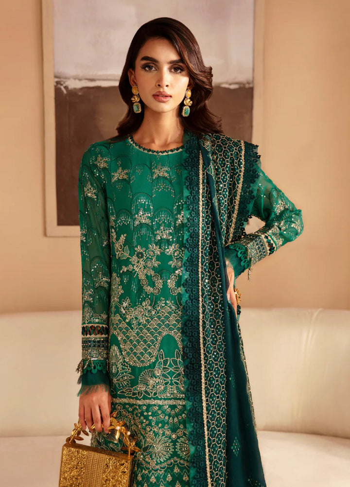Xenia Formal Luxury Unstitched Embroidered Chiffon Suits 3 Piece XE25FL D-03 Mirai - Formals Collection