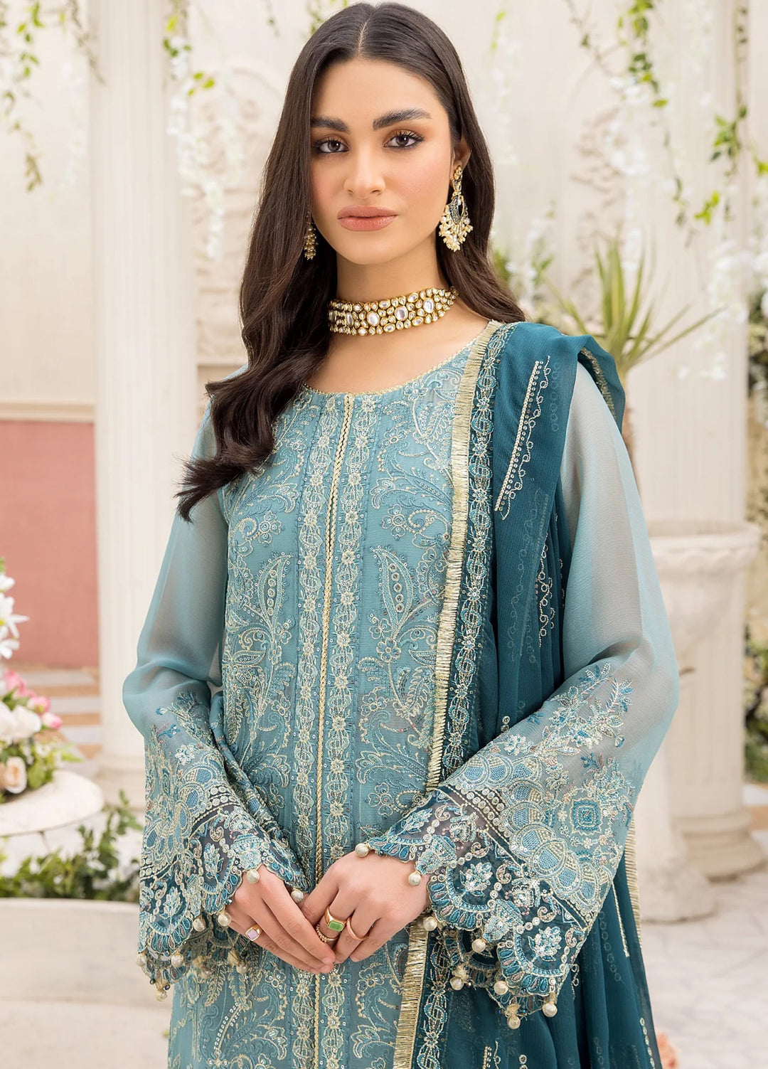 Xenia Formal Unstitched Luxury Chiffon Suits 3 Piece XE25FL Hayah - Formals Collection