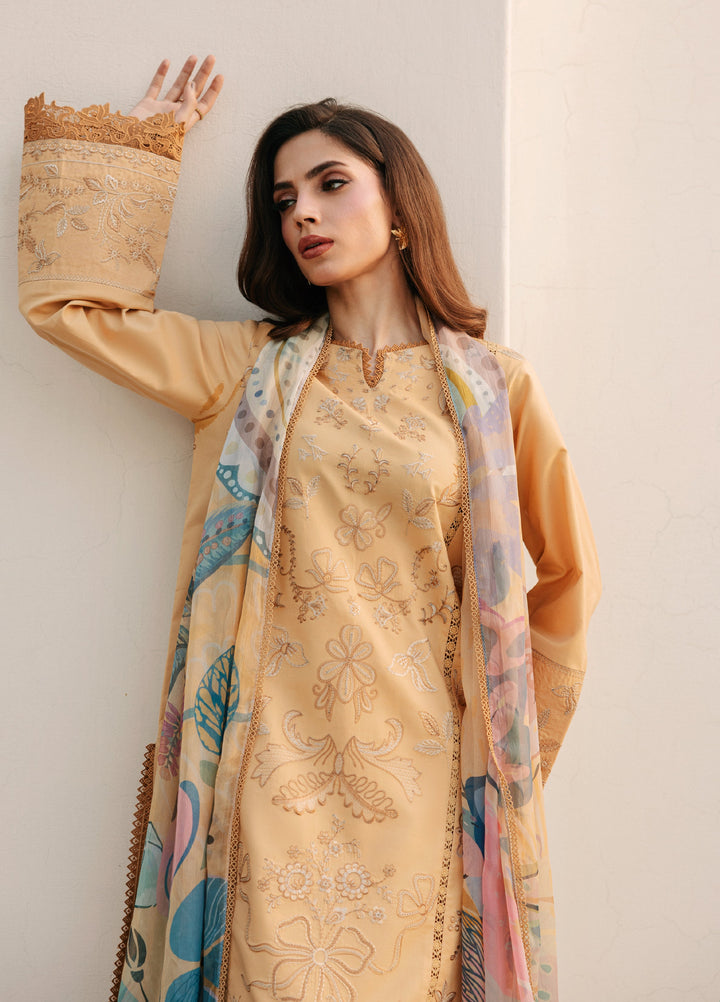 Zync by Florent Unstitched Embroidered Lawn 3 Piece Suit FL26ULZ FZ-8B - Lawn Collection