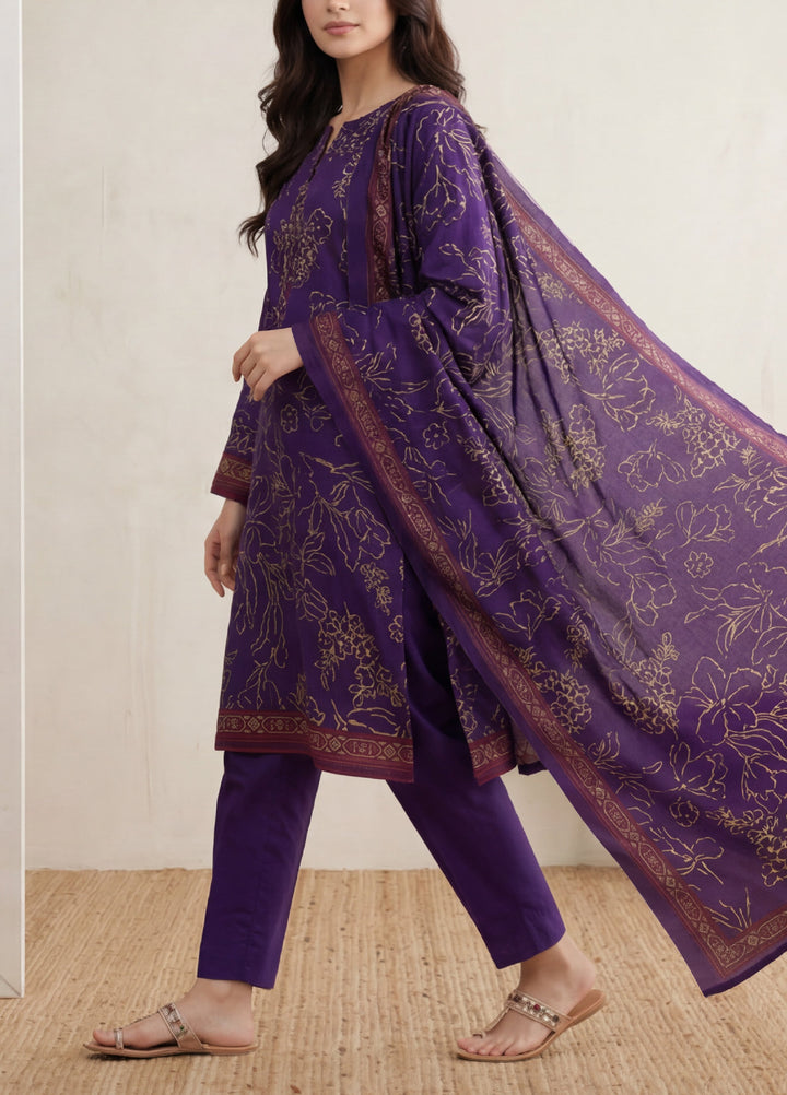 Daman by VS Textiles Unstitched Printed Lawn 3 Piece Suit VS26UDL D-13 844 - Casual Collection