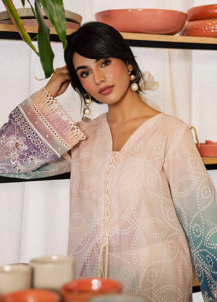 Ballerina by Nureh Unstitched Printed Chikankari Lawn 2 Piece Suit NU26UBL NU2-200 - Summer Collection