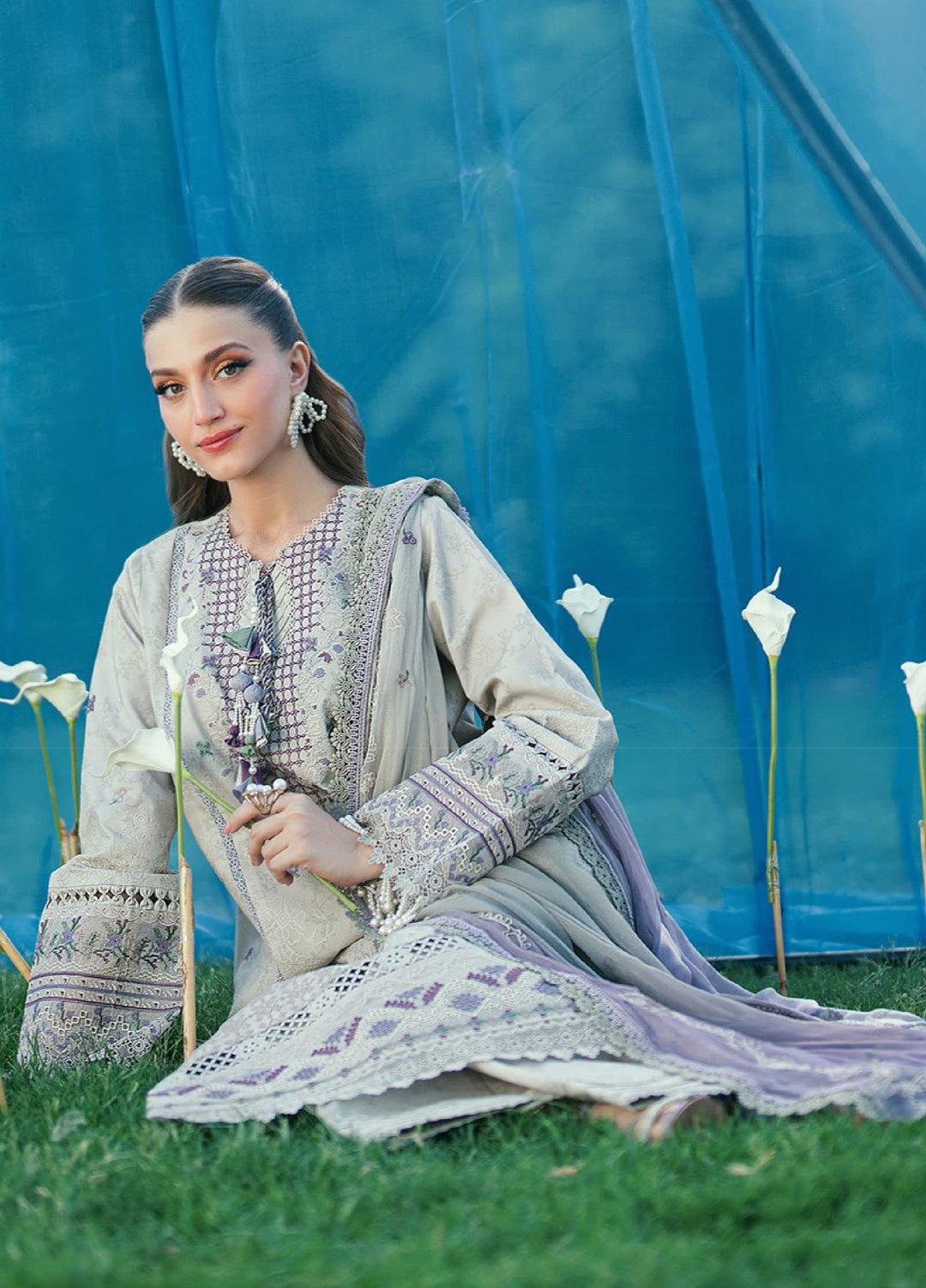 Florent Unstitched Embroidered Lawn 3 Piece Suit FL26ULE FEF-6B - Eid Collection