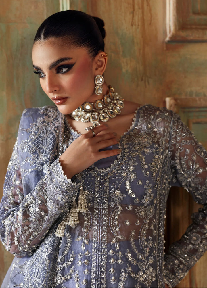 Zyra Unstitched Embroidered Organza 3 Piece Suit ZY26UW D-5 Diana - Wedding Collection