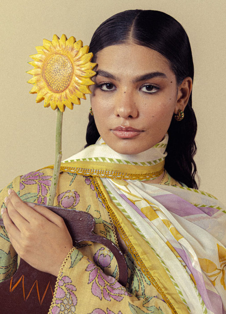 Coco by Zara Shahjahan Unstitched Printed Lawn 3 Piece Suit CZS26UPL MIREYA-5B - Summer Collection
