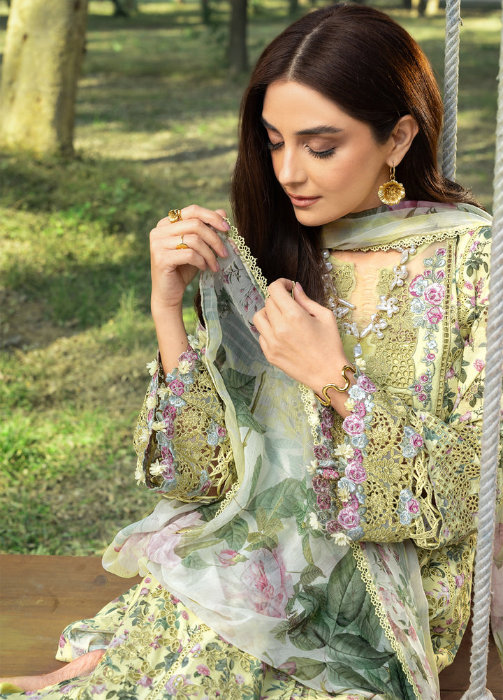 Elaf Premium Chikankari Unstitched Printed Lawn 3 Piece Suit EL26UPC ERC 6A EYRA - Summer Collection