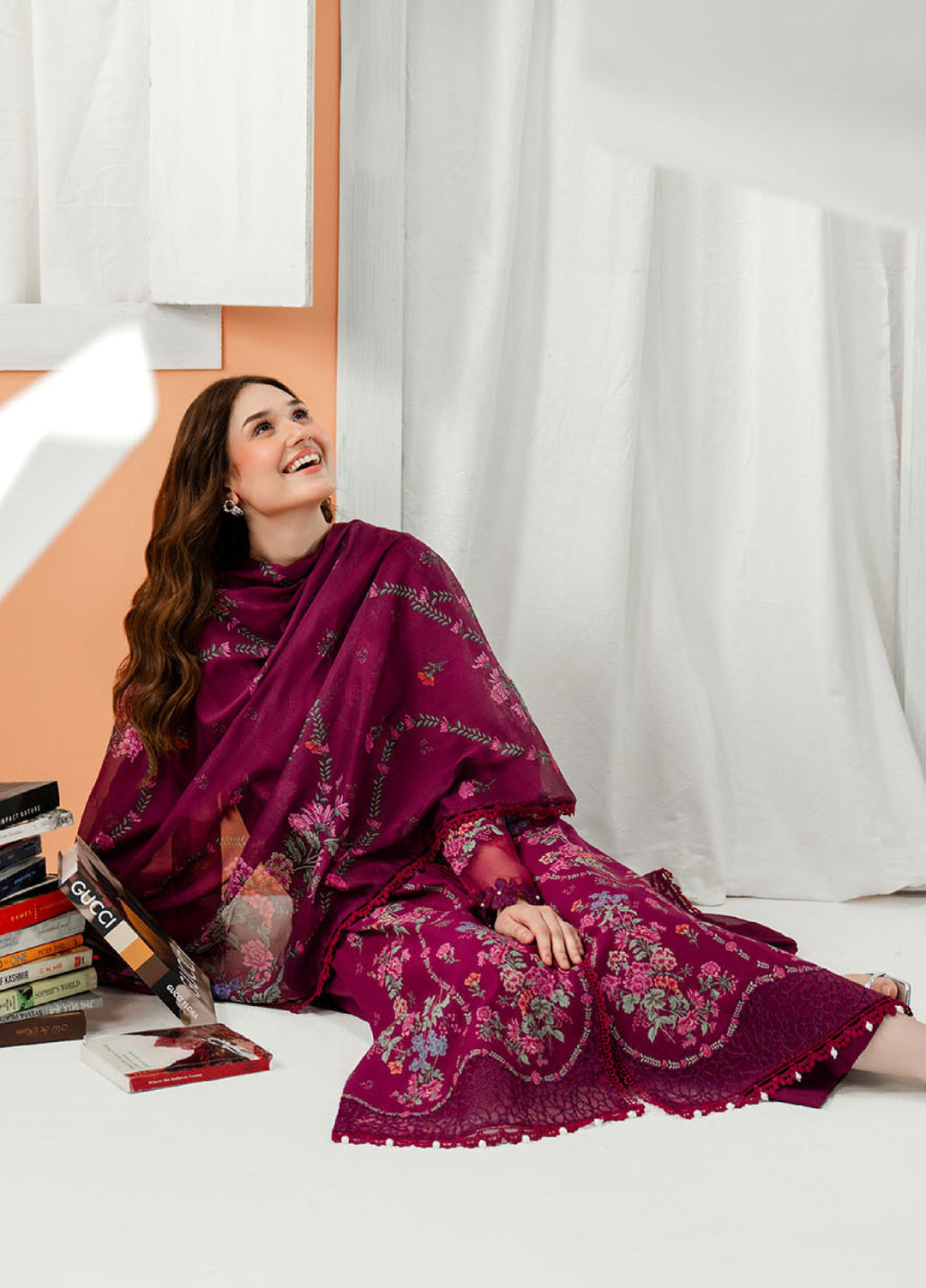 Sundaze by Zarposh Unstitched Printed Lawn 3 Piece Suit ZR26USL Virelle - Festive Collection