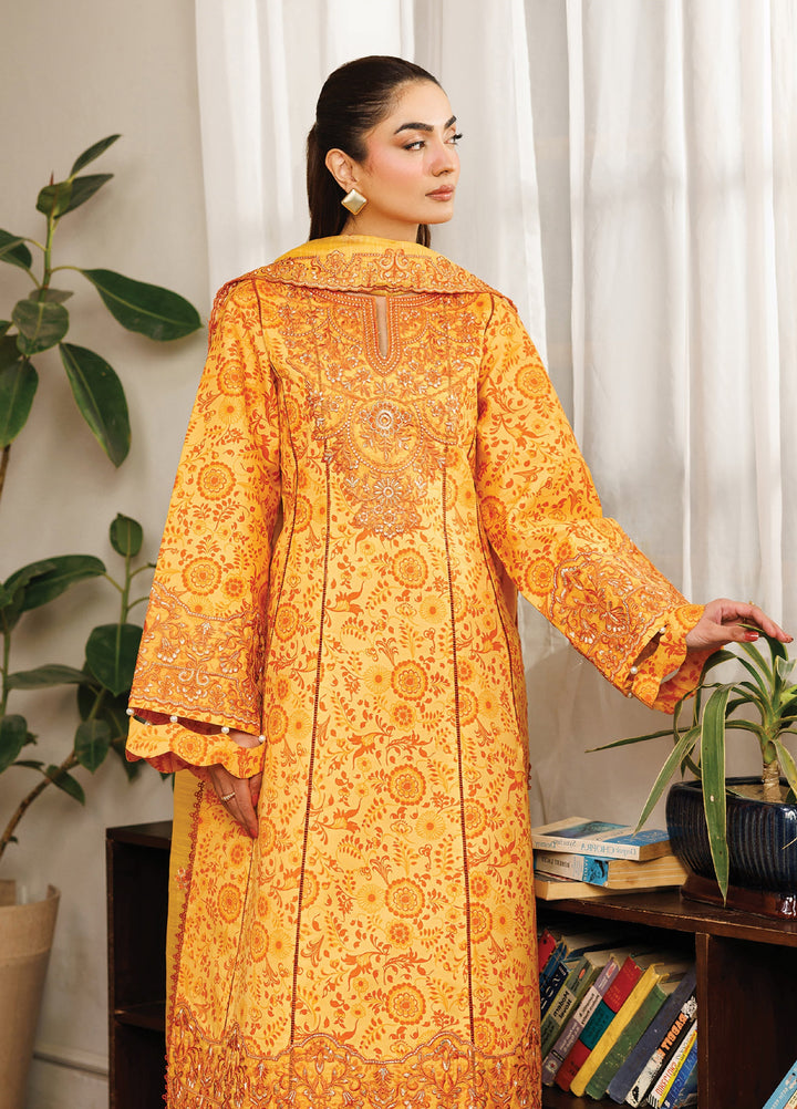 Leila by Mahnur Unstitched Embroidered Lawn 3 Piece Suit MN26ULL L-07 - Summer Collection