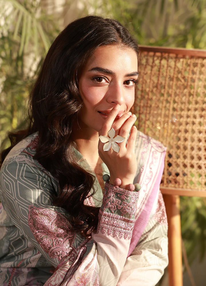 Delia by Gulaal Unstitched Embroidered Lawn 3 Piece Suit GL26UD D-3 Elys - Summer Collection