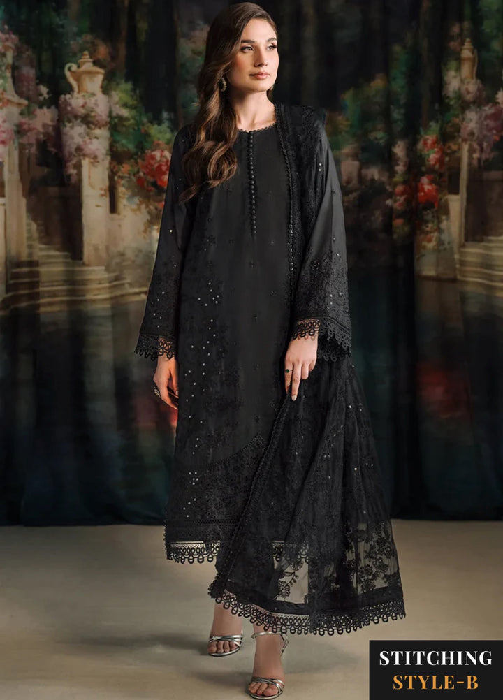 Zarif Women Unstitched Embroidered Raw Silk 3 Piece Suit ZR26UFC ZRF-RW-02 ZIVAH - Festive Collection