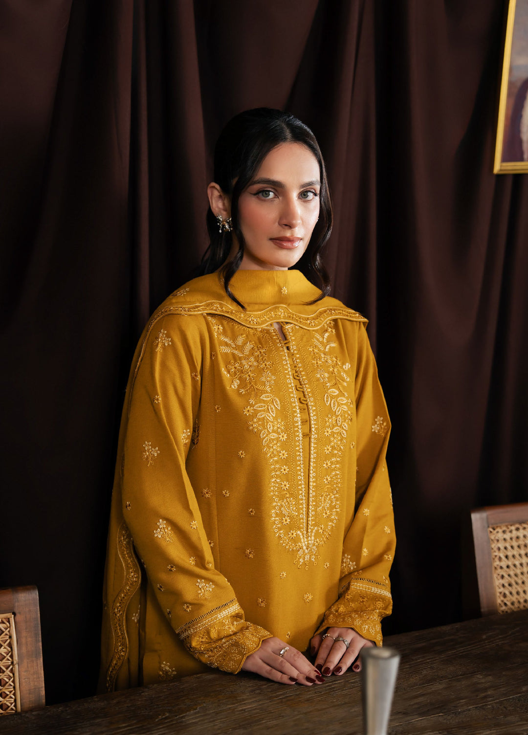 Neeshay Winter Reverie Unstitched Karandi Embroidered Suits 3 Piece NSH25WR Marisol - Winter Collection