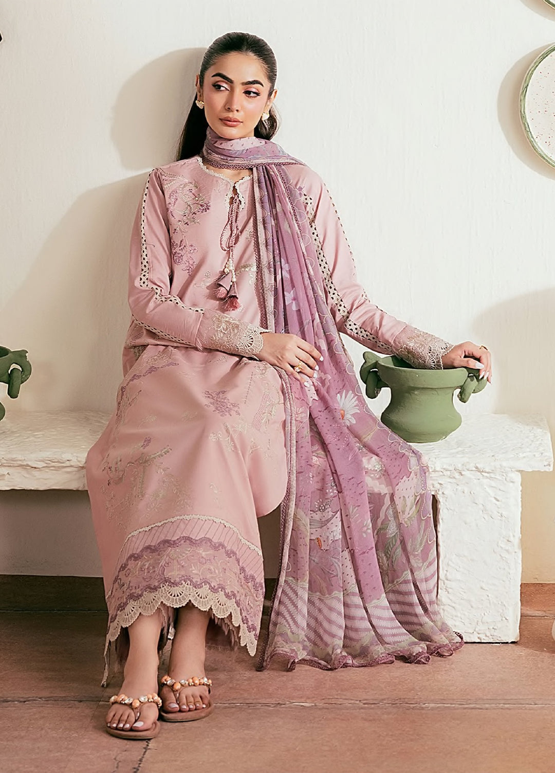 Zync by Florent Unstitched Embroidered Lawn 3 Piece Suit FL26ULZ FZ-6A - Summer Collection