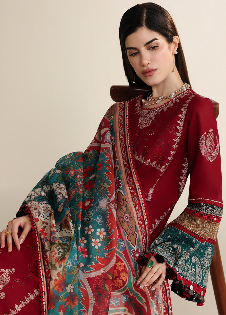 Iris by Jazmin Unstitched Embroidered Lawn 3 Piece Suit JZ26ULI IL26-D08 - Eid Collection