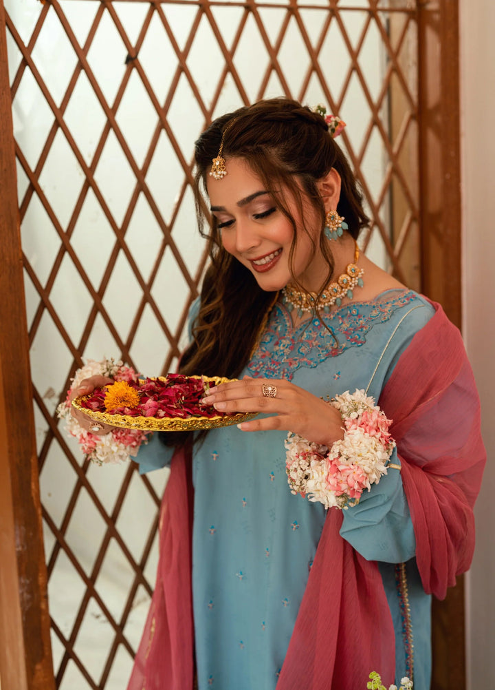 Omal by Komal Baat Paaki Women Dobby 3 Piece Pret Suit Hoorain - Festive Collection