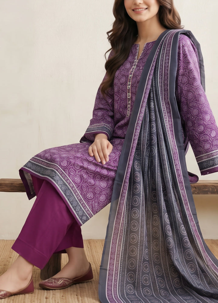 Daman by VS Textiles Unstitched Printed Lawn 3 Piece Suit VS26UDL D-01 885 - Casual Collection