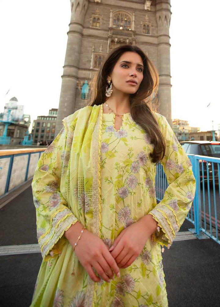 AL Zohaib Dhagakari Unstitched Embroidered Lawn 3 Piece Suit AZ26UD D-6 - Summer Collection