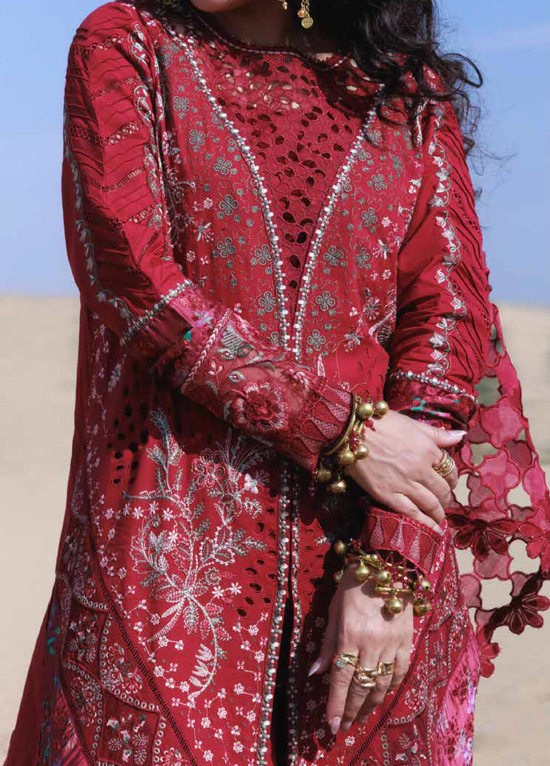 Aman by Nureh Unstitched Embroidered Luxury Lawn 3 Piece Suit NU26UA NE-230 - Festive Collection