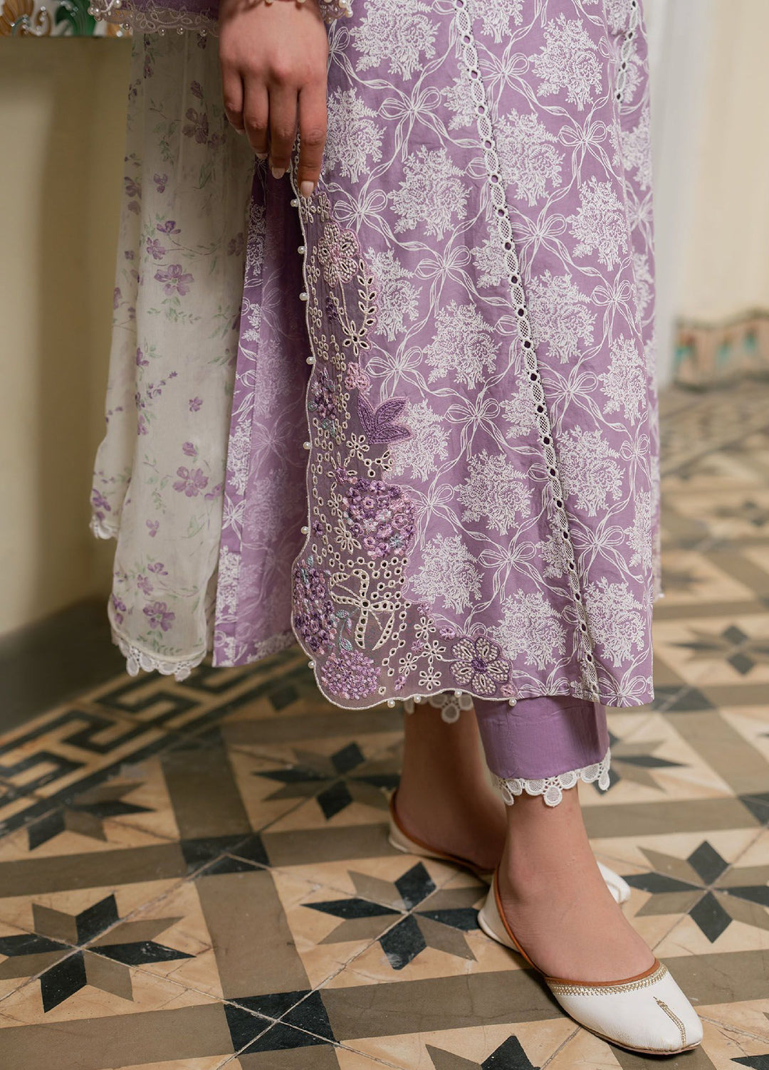 Mahiri by Cross Stitch Unstitched Embroidered Lawn 3 Piece Suit CS26UM D-4 LAVENDER MUSE - Summer Collection