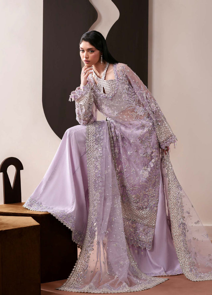 Starlet Jewels by Emaan Adeel Unstitched Embroidered Organza 3 Piece Suit EA26USF Lapis - Festive Collection