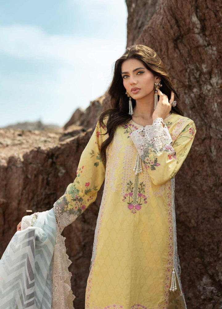 Mahiymaan by Al Zohaib Unstitched Embroidered Luxury Lawn 3 Piece Suit AZ26UM D-10 - Festive Collection