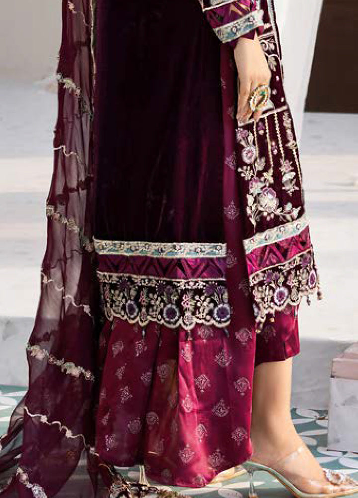 Andaz E Makhmal by Zebtan Unstitched Velvet ZB25 ZAM-09 - Festive Collection