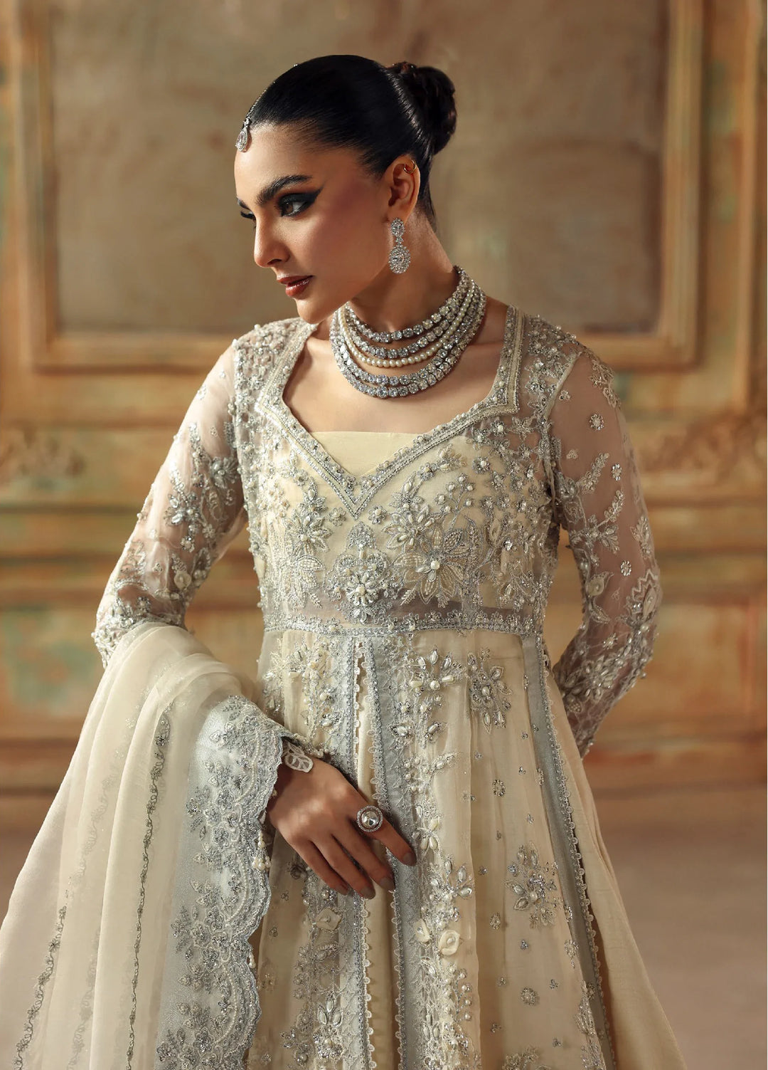 Zyra Unstitched Embroidered Organza 3 Piece Suit ZY26UW D-3 Muse - Wedding Collection