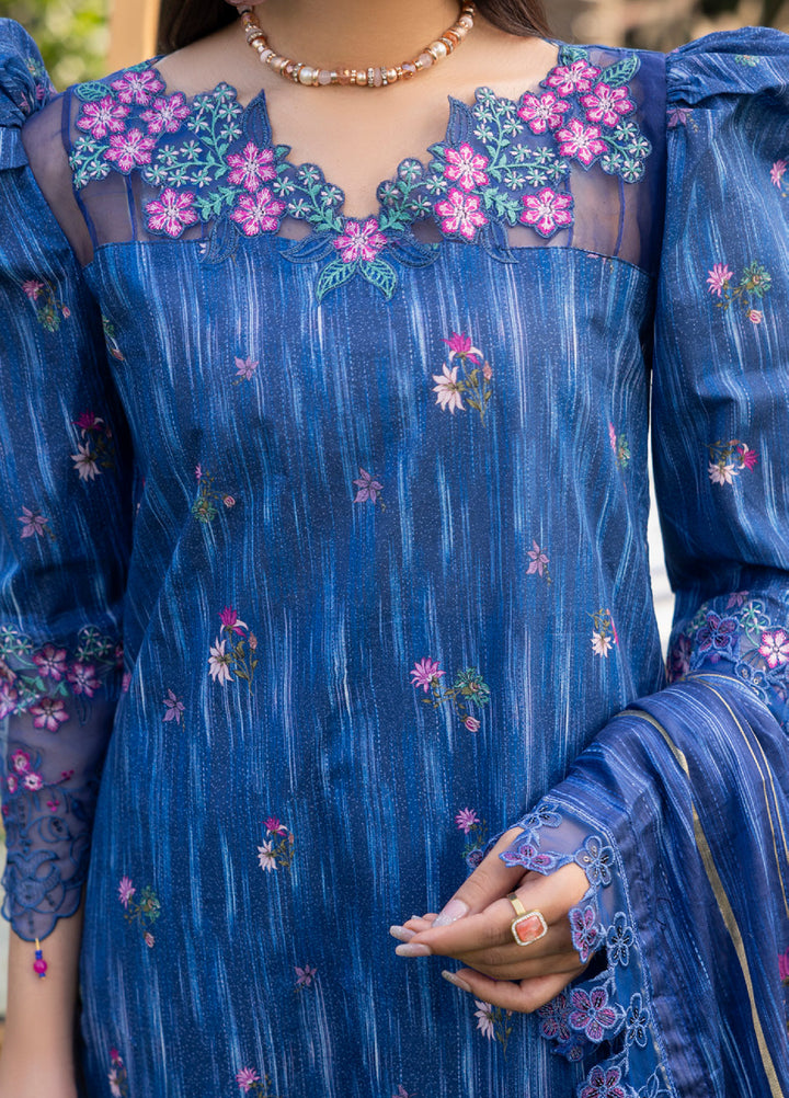Al Zohaib Applique Kari Unstitched Embroidered Lawn 3 Piece Suit AZ26UAL D-03 - Casual Collection