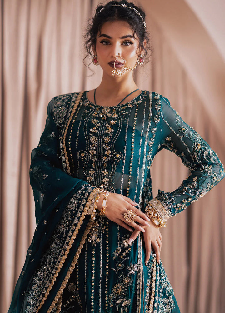 Zarposh Unstitched Embroidered Organza 3 Piece Suits ZP26UF Firaaq - Festive Collection